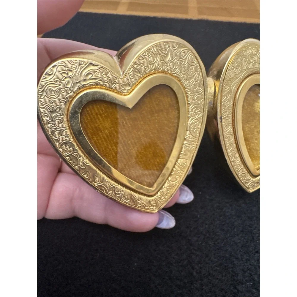Vintage Ted Arnold Brass Heart Shape Picture Frame 4,3/4